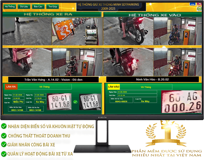 Phần mềm giữ xe SDTParking